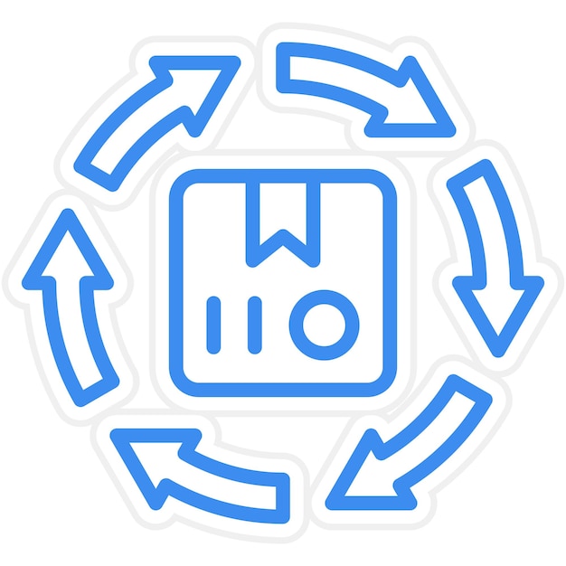 Diseño vectorial Estilo de icono de reciclaje