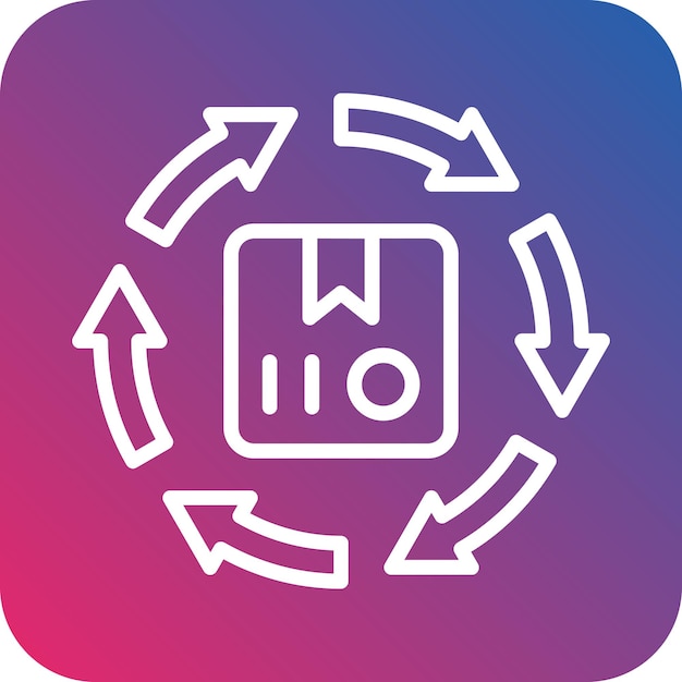 Diseño vectorial Estilo de icono de reciclaje