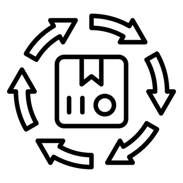 Diseño vectorial Estilo de icono de reciclaje