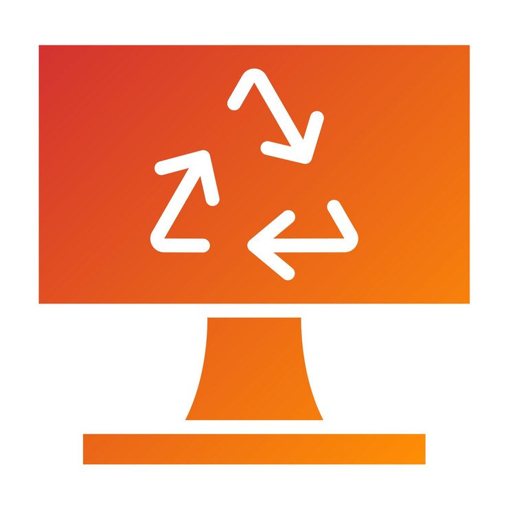 Vector diseño vectorial estilo de icono de reciclaje
