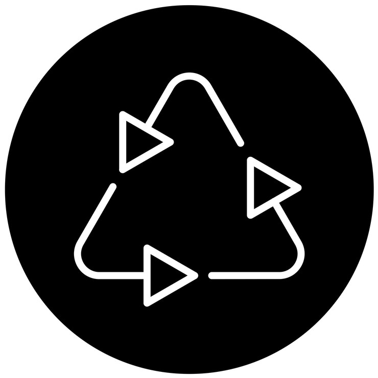 Vector diseño vectorial estilo de icono de reciclaje
