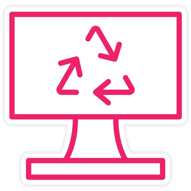 Diseño vectorial Estilo de icono de reciclaje