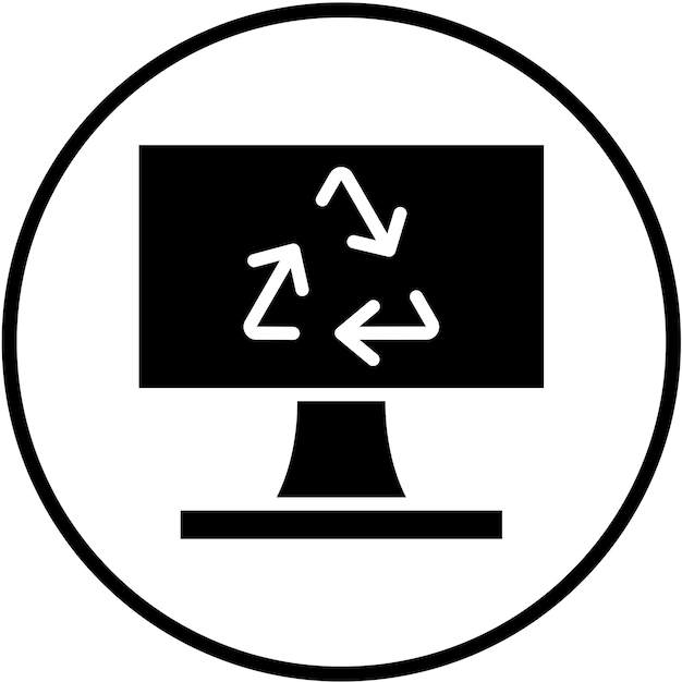 Diseño vectorial Estilo de icono de reciclaje