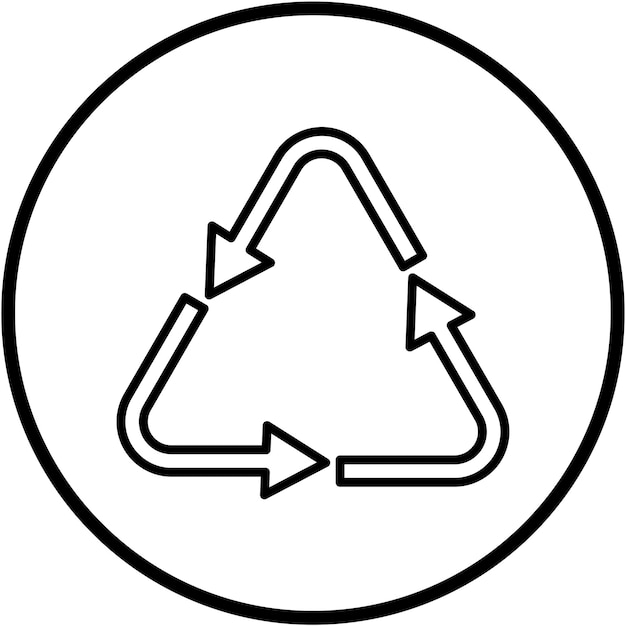 Diseño vectorial Estilo de icono de reciclaje