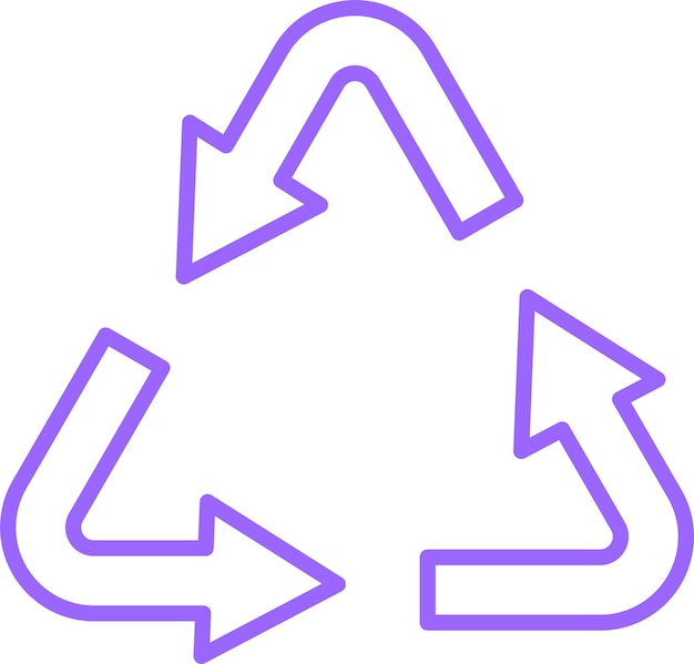 Diseño vectorial Estilo de icono de reciclaje