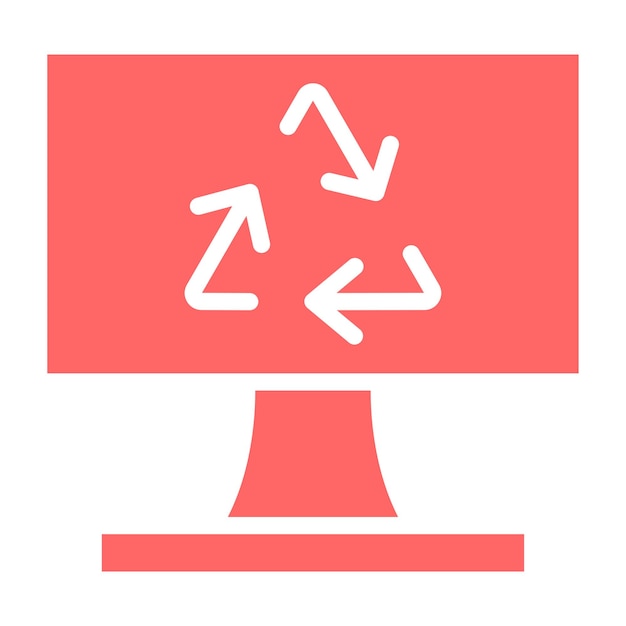 Diseño vectorial Estilo de icono de reciclaje