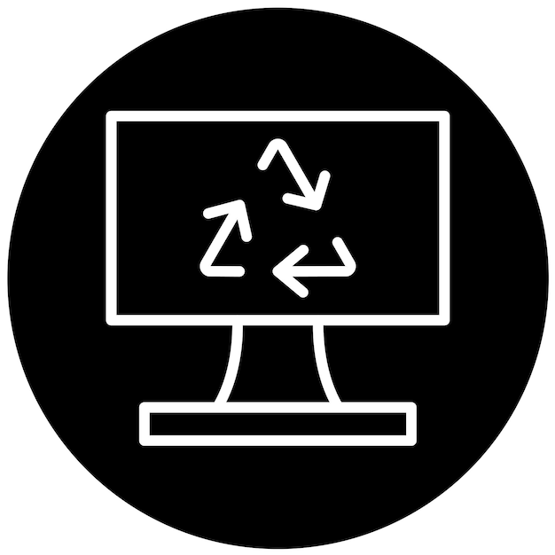 Diseño vectorial Estilo de icono de reciclaje