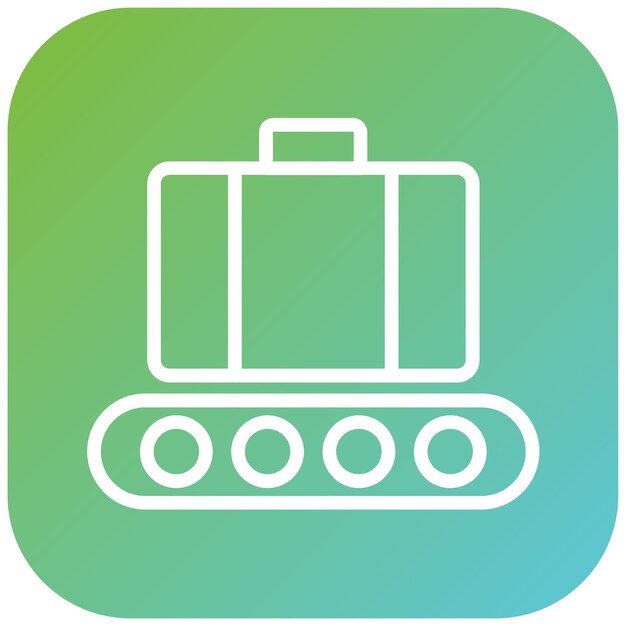 Diseño vectorial del estilo del icono de reclamación de equipaje