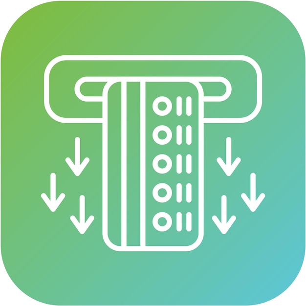 Diseño vectorial Estilo del icono de recogida de efectivo