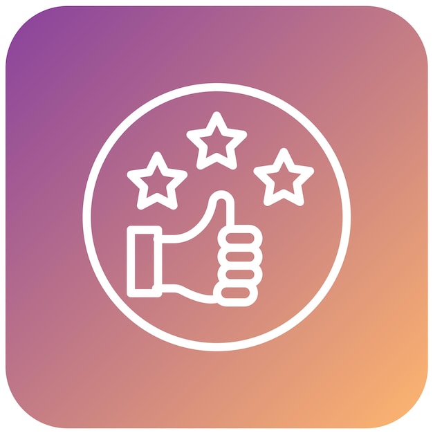 Diseño vectorial Estilo de icono recomendado