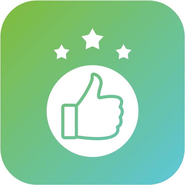 Diseño vectorial Estilo de icono recomendado