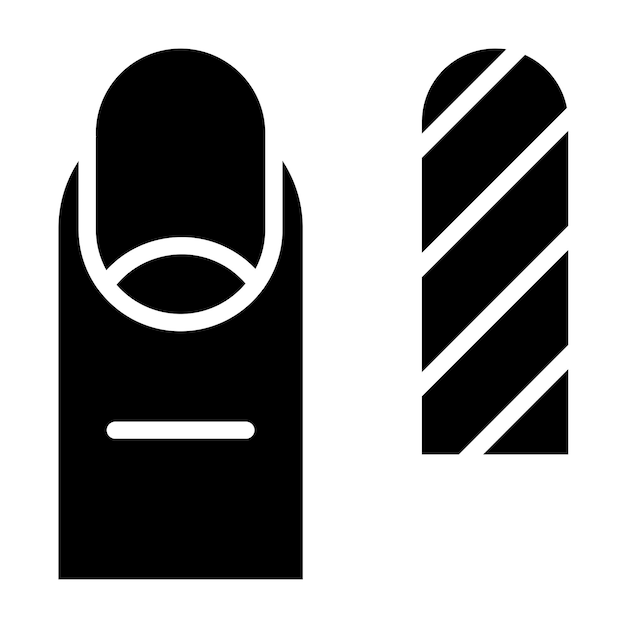 Diseño vectorial del estilo del icono de recorte de la cabeza de la uña