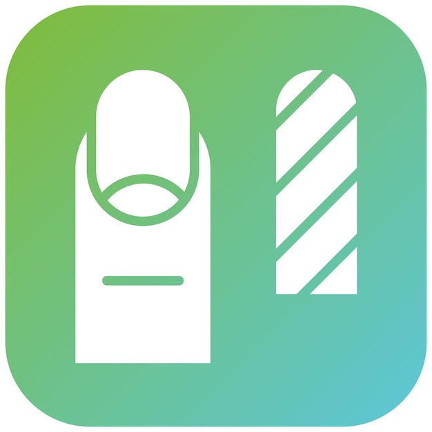 Diseño vectorial del estilo del icono de recorte de la cabeza de la uña