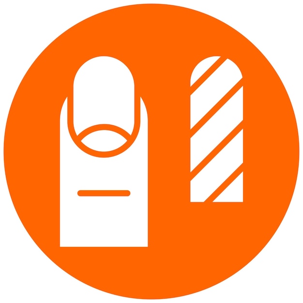 Diseño vectorial del estilo del icono de recorte de la cabeza de la uña