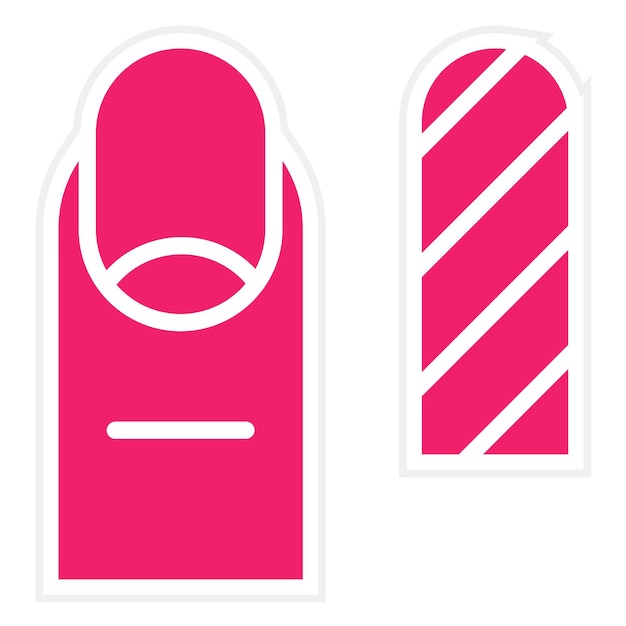Diseño vectorial del estilo del icono de recorte de la cabeza de la uña