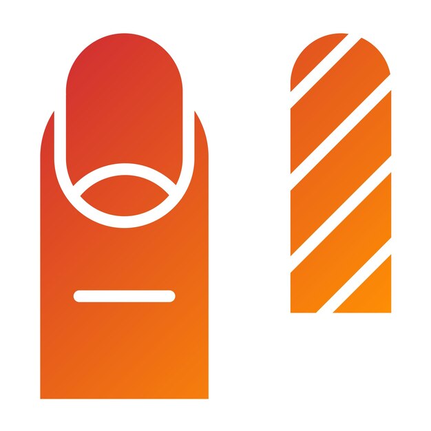 Diseño vectorial del estilo del icono de recorte de la cabeza de la uña