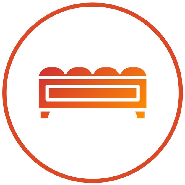 Diseño vectorial Estilo de icono rectangular otomano