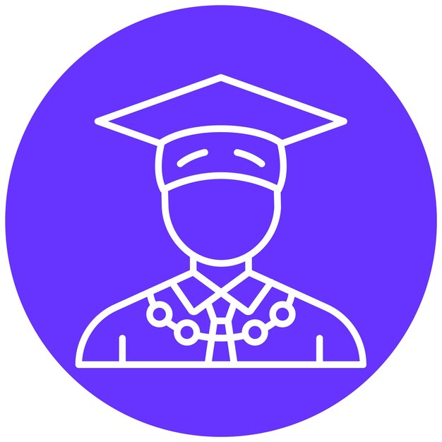 Diseño vectorial Estilo del icono del rector