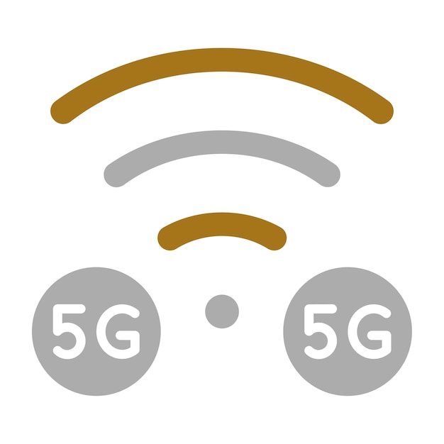 Diseño vectorial de estilo de icono de red 5G