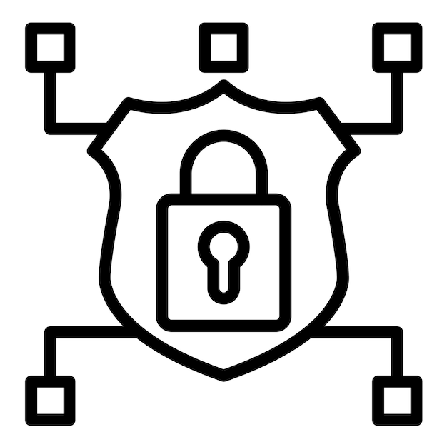 Diseño vectorial Estilo de icono de red cifrado