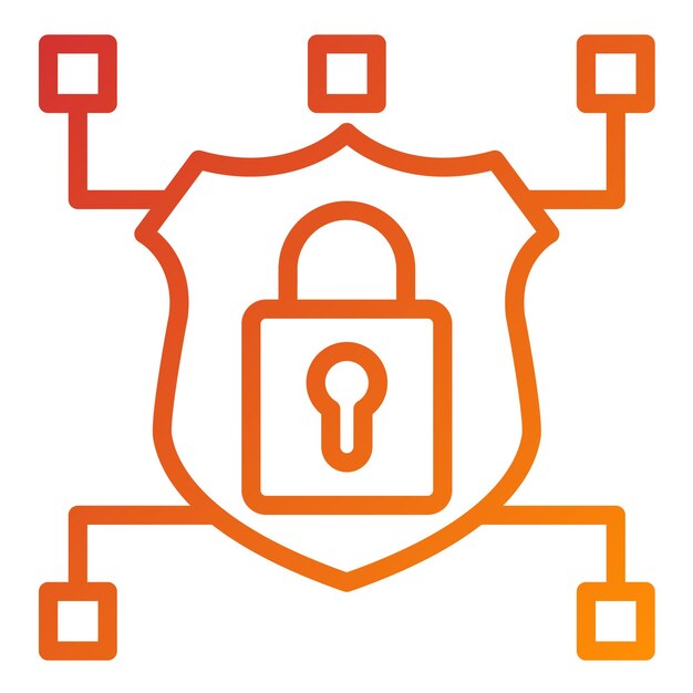 Diseño vectorial Estilo de icono de red cifrado