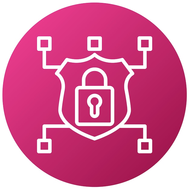 Diseño vectorial Estilo de icono de red cifrado