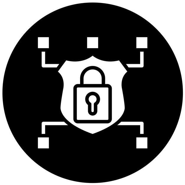 Diseño vectorial Estilo de icono de red cifrado