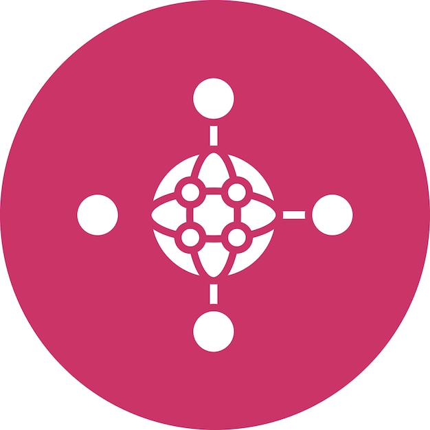 Diseño vectorial Estilo del icono de la red global