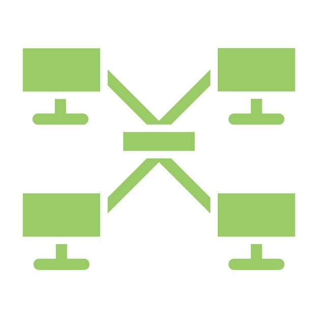 Diseño vectorial Estilo del icono de la red local
