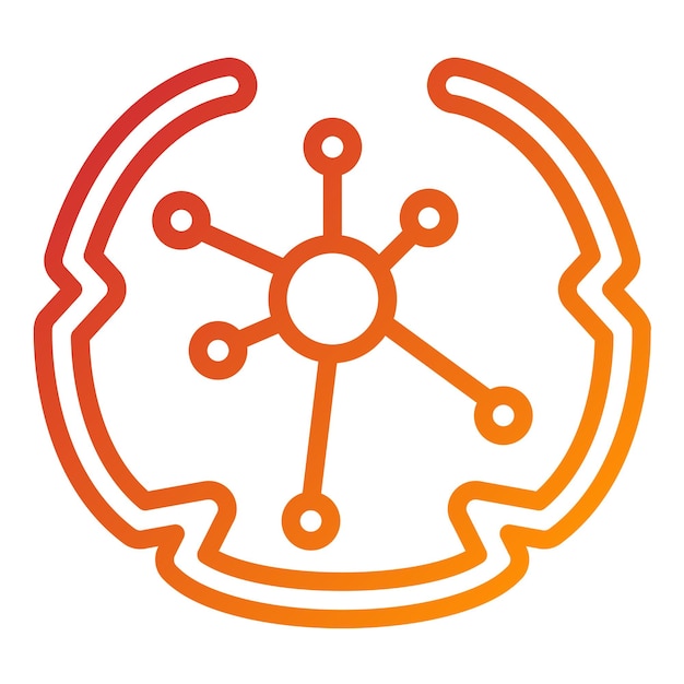 Diseño vectorial Estilo de icono de red perspicaz