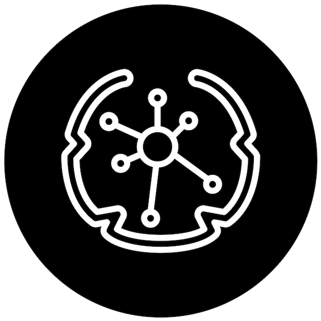 Diseño vectorial Estilo de icono de red perspicaz
