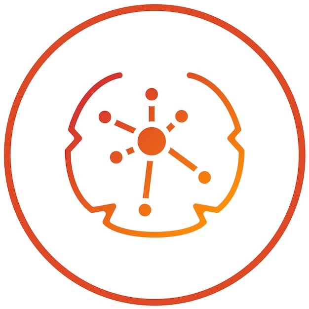 Diseño vectorial Estilo de icono de red perspicaz