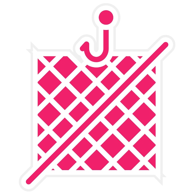Diseño vectorial del estilo del icono de la red de phishing