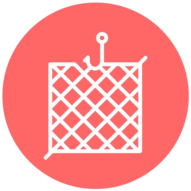 Diseño vectorial del estilo del icono de la red de phishing