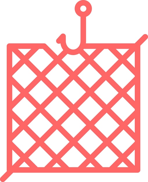 Diseño vectorial del estilo del icono de la red de phishing