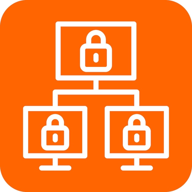 Diseño vectorial Estilo de icono de red privada