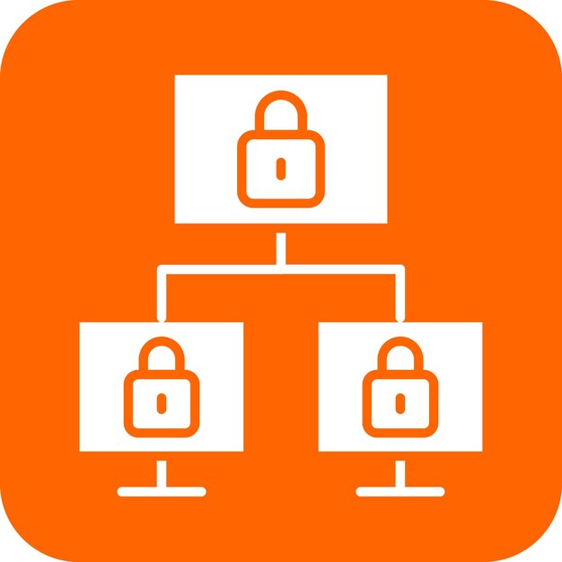 Diseño vectorial Estilo de icono de red privada