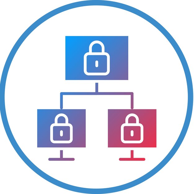 Diseño vectorial Estilo de icono de red privada