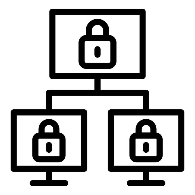 Diseño vectorial Estilo de icono de red privada