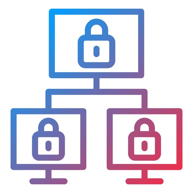 Diseño vectorial Estilo de icono de red privada