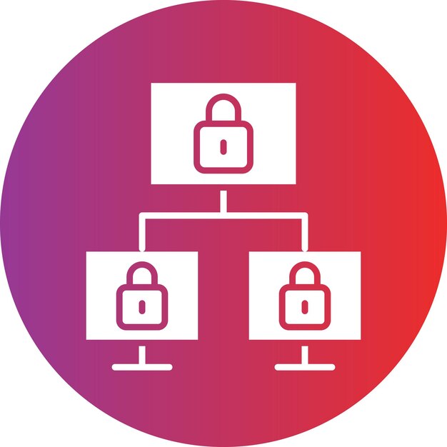 Diseño vectorial Estilo de icono de red privada