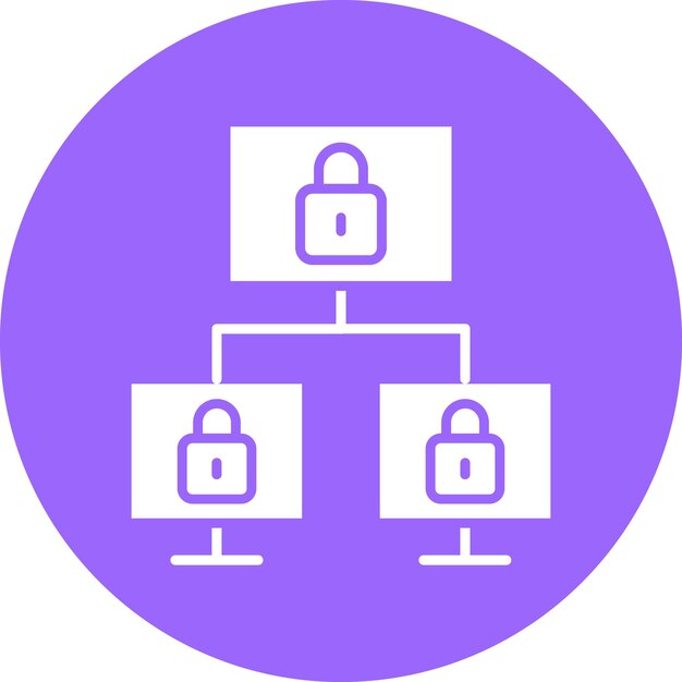 Diseño vectorial Estilo de icono de red privada