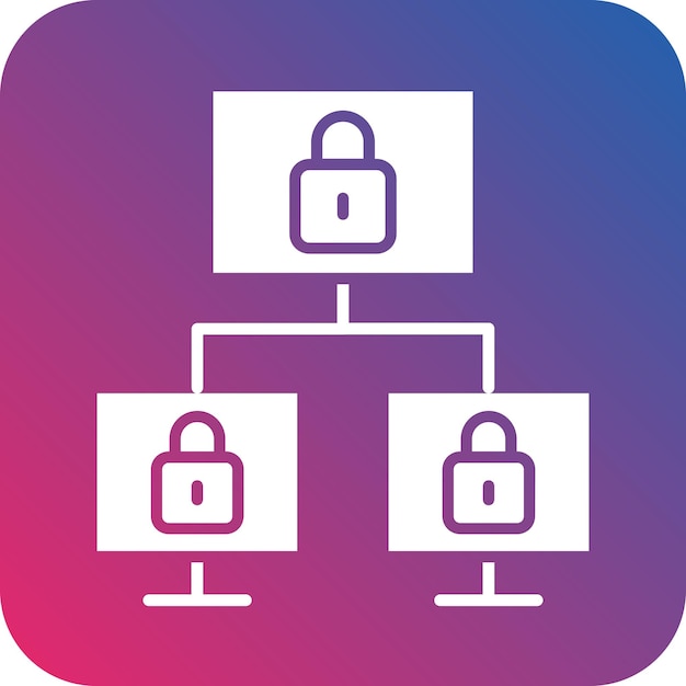 Diseño vectorial Estilo de icono de red privada