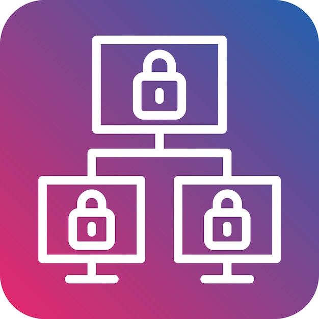 Diseño vectorial Estilo de icono de red privada
