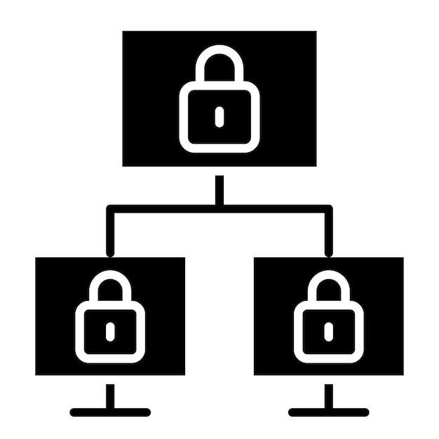 Diseño vectorial Estilo de icono de red privada