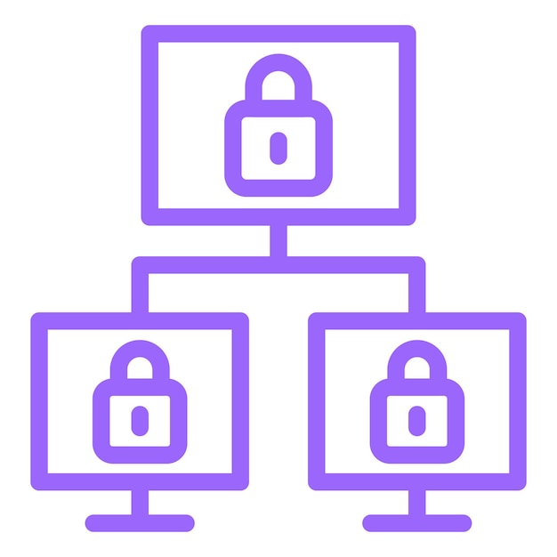 Diseño vectorial Estilo de icono de red privada
