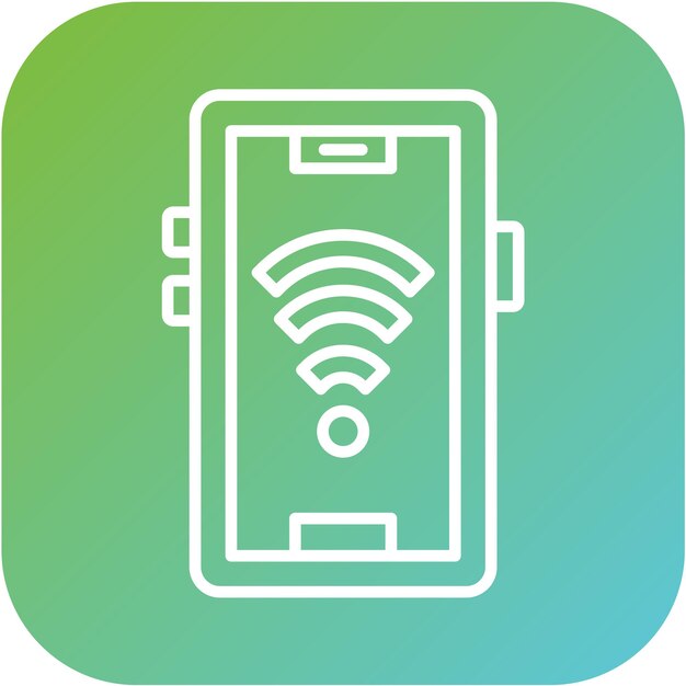Diseño vectorial del estilo del icono de la red Wi-Fi