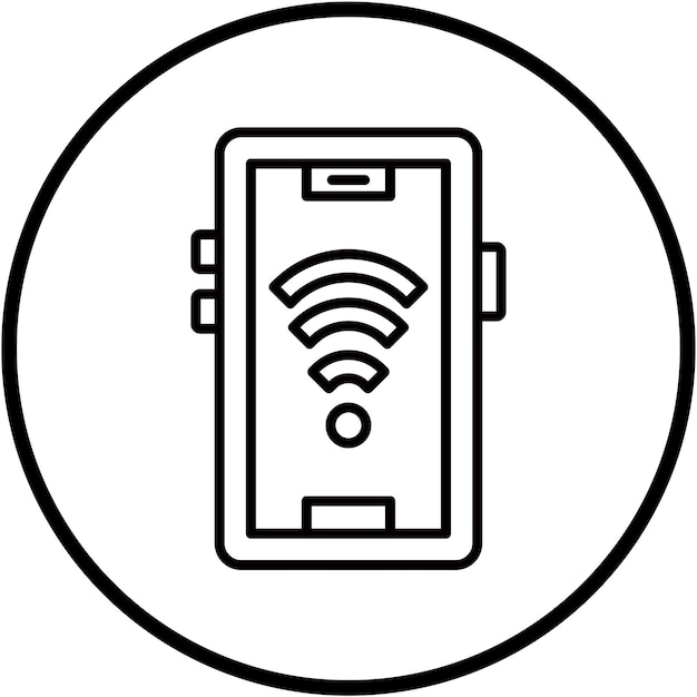 Diseño vectorial del estilo del icono de la red Wi-Fi
