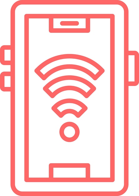 Diseño vectorial del estilo del icono de la red Wi-Fi