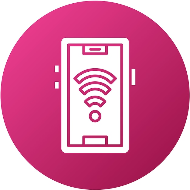 Diseño vectorial del estilo del icono de la red Wi-Fi
